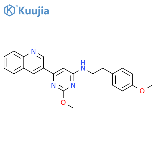 4-Pyrimidinamine,2-methoxy-N-[2-(4-methoxyphenyl)ethyl]-6-(3-quinolinyl)- structure