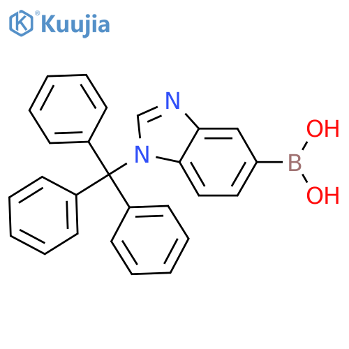 1-(triphenylmethyl)-1H-1,3-benzodiazol-5-ylboronic acid structure
