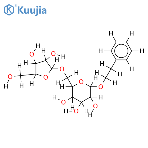 2-phenylethyl 6-O-alpha-L-arabinofuranosy-beta-D-glucopyranoside structure