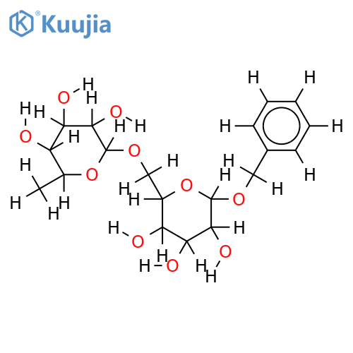 1'-O-benzyl alpha-L-rhamnopyranosyl-(1''->6')-beta-D-glucopyranoside structure