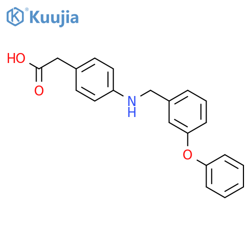 Benzeneacetic acid, 4-[[(3-phenoxyphenyl)methyl]amino]- structure