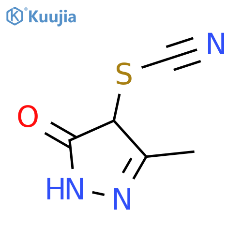 Thiocyanic acid 4,5-dihydro-3-methyl-5-oxo-1H-pyrazol-4-yl ester structure