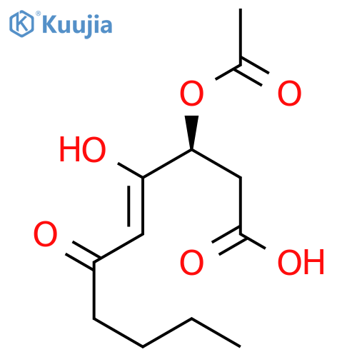 4-Decenoic acid, 3-(acetyloxy)-4-hydroxy-6-oxo-, (3S)- structure