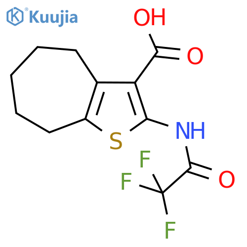 2-[(TRIFLUOROACETYL)AMINO]-5,6,7,8-TETRAHYDRO-4H-CYCLOHEPTA[B]THIOPHENE-3-CARBOXYLIC ACID structure