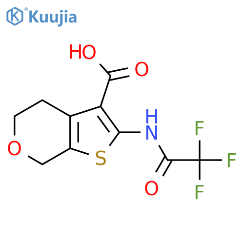 2-(trifluoroacetamido)-4H,5H,7H-thieno2,3-cpyran-3-carboxylic acid structure
