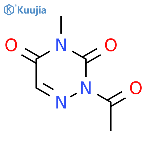 1,2,4-Triazine-3,5(2H,4H)-dione, 2-acetyl-4-methyl- (9CI) structure