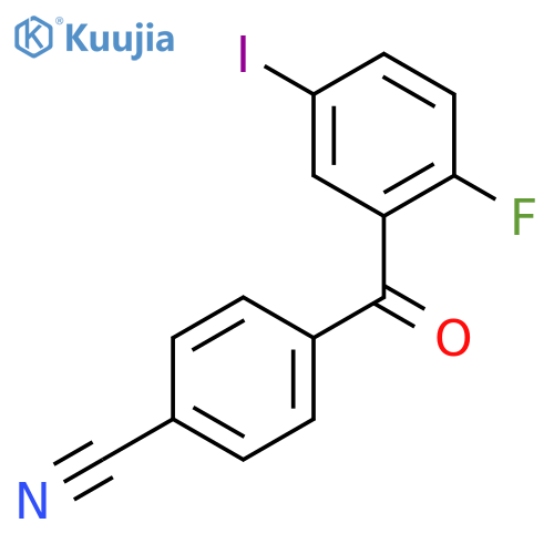 Benzonitrile, 4-(2-fluoro-5-iodobenzoyl)- structure