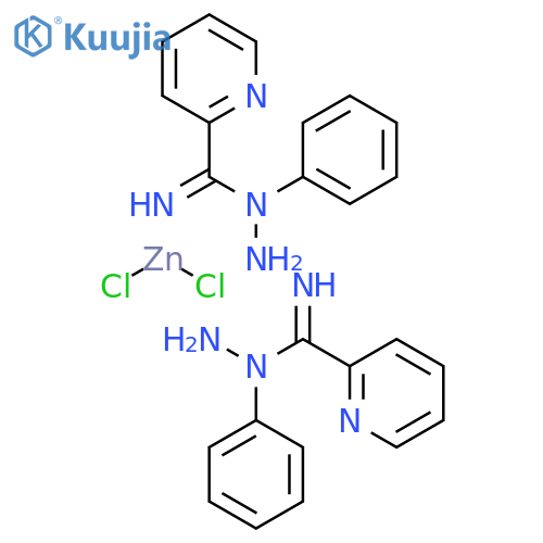 Zinc, dichlorobis(N-phenyl-2-pyridinecarboximidic acid hydrazide)- structure