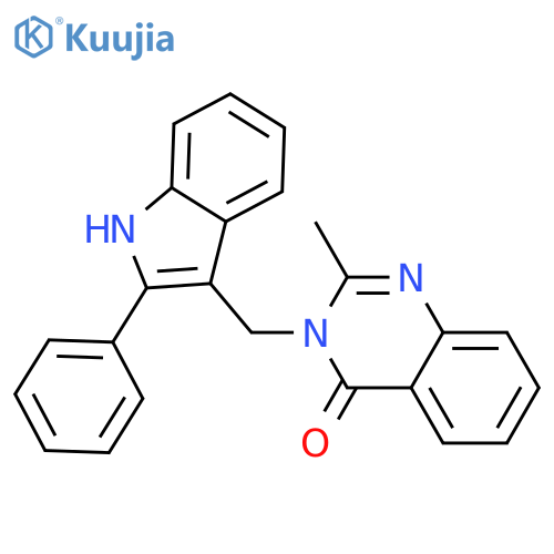 2-methyl-3-[(2-phenyl-1H-indol-3-yl)methyl]quinazolin-4(3H)-one structure