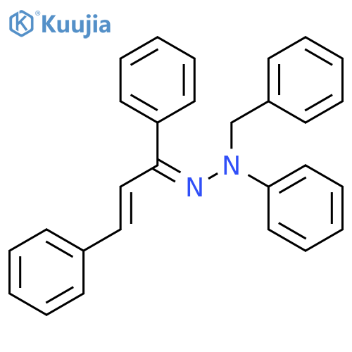 2-Propen-1-one, 1,3-diphenyl-, phenyl(phenylmethyl)hydrazone structure
