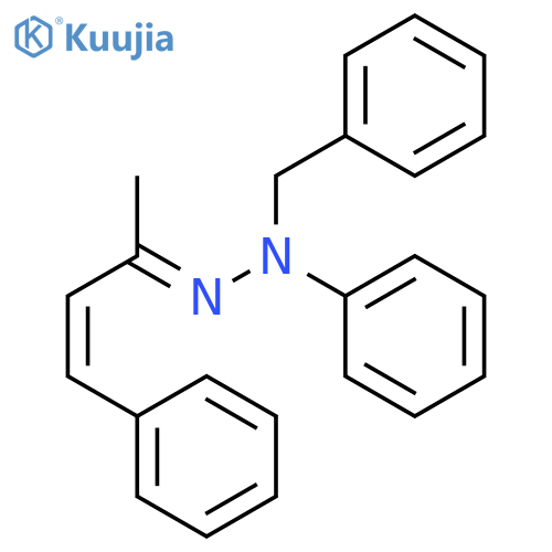 3-Buten-2-one, 4-phenyl-, phenyl(phenylmethyl)hydrazone structure