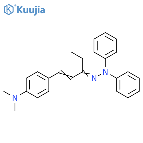 1-Penten-3-one, 1-[4-(dimethylamino)phenyl]-, diphenylhydrazone structure