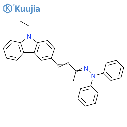 3-Buten-2-one, 4-(9-ethyl-9H-carbazol-3-yl)-, diphenylhydrazone structure
