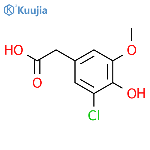 Benzeneacetic acid, 3-chloro-4-hydroxy-5-methoxy- structure