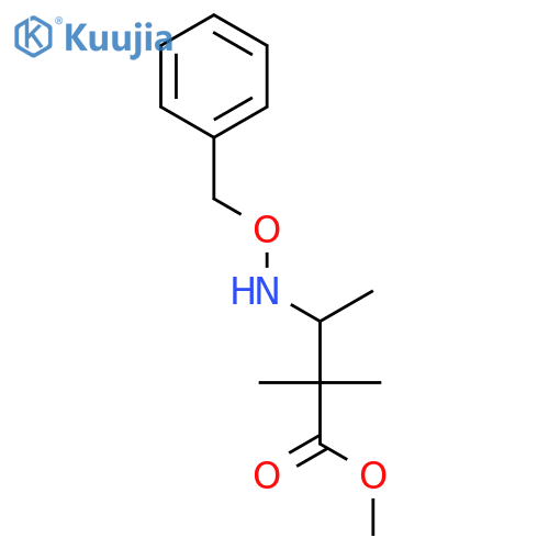 Butanoic acid, 2,2-dimethyl-3-[(phenylmethoxy)amino]-, methyl ester structure