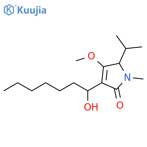 2H-Pyrrol-2-one, 1,5-dihydro-3-(1-hydroxyheptyl)-4-methoxy-1-methyl-5-(1-methylethyl)- structure