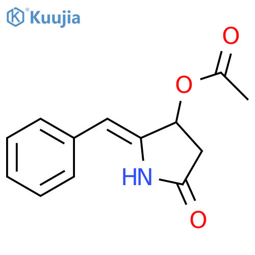 2-Pyrrolidinone, 4-(acetyloxy)-5-(phenylmethylene)-, (Z)- structure