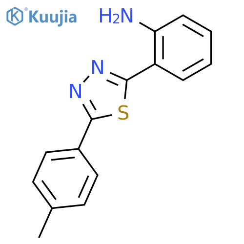 Benzenamine, 2-[5-(4-methylphenyl)-1,3,4-thiadiazol-2-yl]- structure
