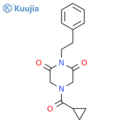 2,6-Piperazinedione, 4-(cyclopropylcarbonyl)-1-(2-phenylethyl)- structure