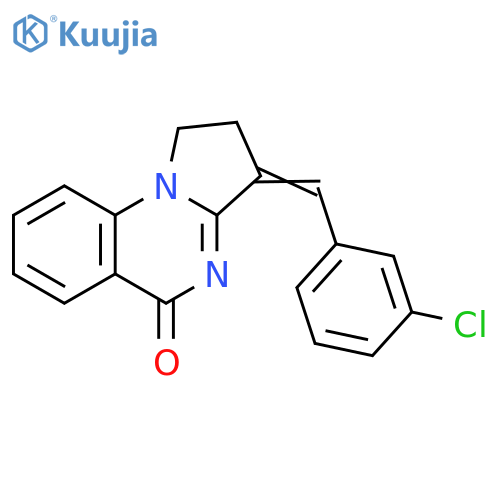 (3Z)-3-(3-chlorophenyl)methylidene-1H,2H,3H,5H-pyrrolo1,2-aquinazolin-5-one structure