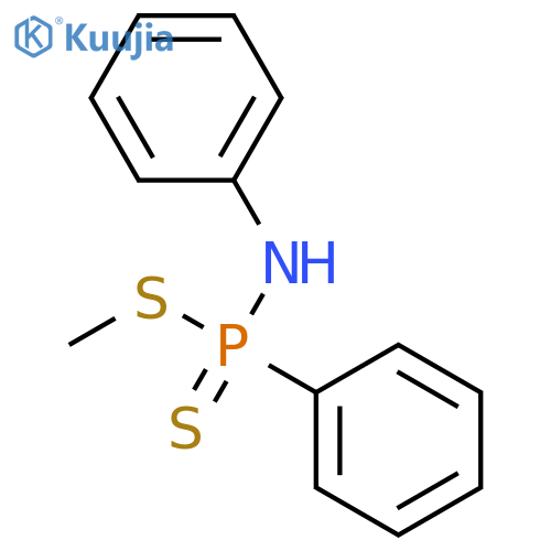 Phosphonamidodithioic acid, N,P-diphenyl-, methyl ester structure