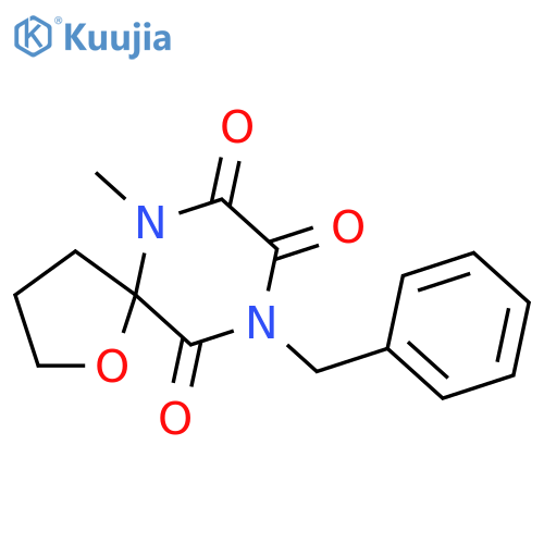 1-Oxa-6,9-diazaspiro[4.5]decane-7,8,10-trione,6-methyl-9-(phenylmethyl)- structure