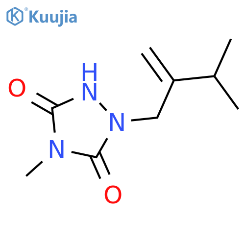 1,2,4-Triazolidine-3,5-dione, 4-methyl-1-(3-methyl-2-methylenebutyl)- structure