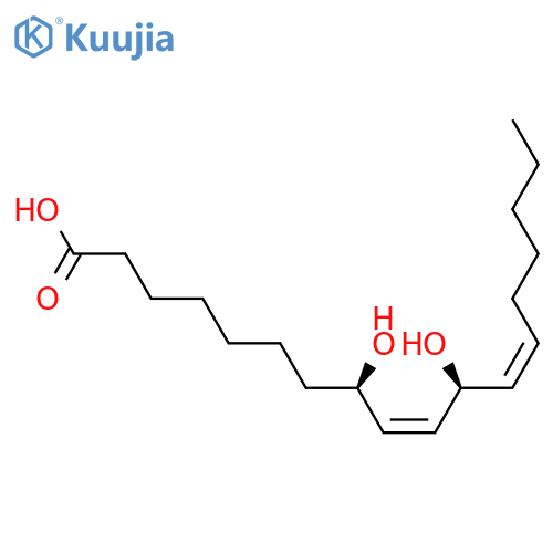 9,12-OCTADECADIENOIC ACID, 8,11-DIHYDROXY-, (8R,9Z,11S,12Z)- structure