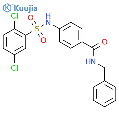 Benzamide, 4-[[(2,5-dichlorophenyl)sulfonyl]amino]-N-(phenylmethyl)- structure