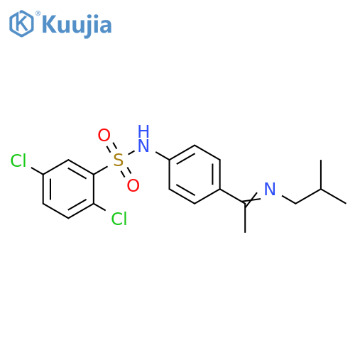 Benzenesulfonamide,2,5-dichloro-N-[4-[1-[(2-methylpropyl)imino]ethyl]phenyl]- structure
