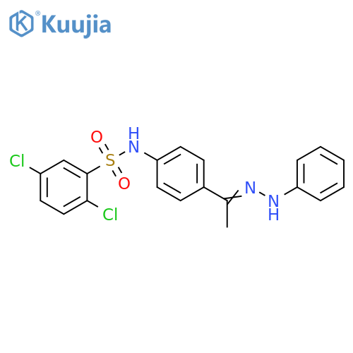 Benzenesulfonamide, 2,5-dichloro-N-[4-[1-(2-phenylhydrazinylidene)ethyl]phenyl]- structure