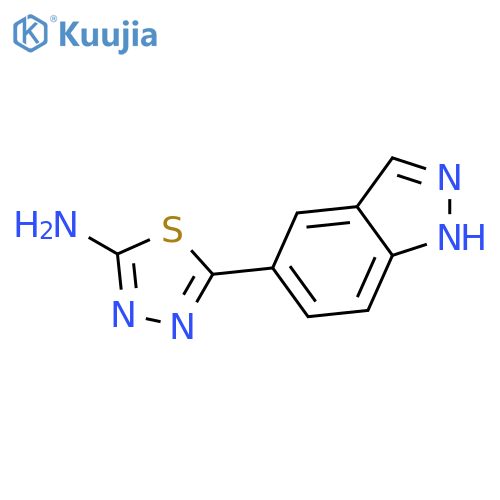 1,3,4-Thiadiazol-2-amine, 5-(1H-indazol-5-yl)- structure