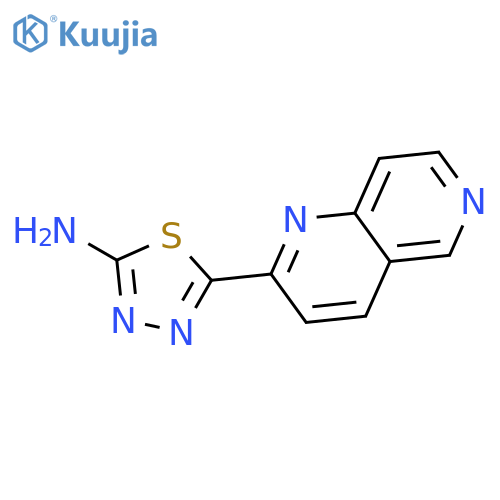 1,3,4-Thiadiazol-2-amine, 5-(1,6-naphthyridin-2-yl)- structure