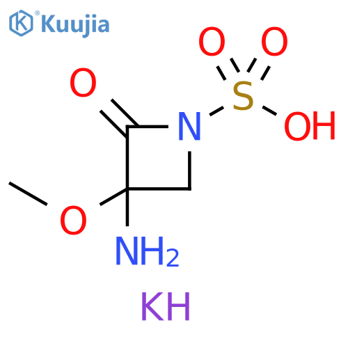 1-Azetidinesulfonic acid, 3-amino-3-methoxy-2-oxo-, potassium salt (1:1) structure