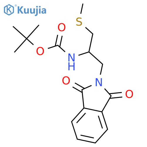 tert-Butyl [2-phthalimido-1-(methylsulfanylmethyl)-ethyl]carbamate structure