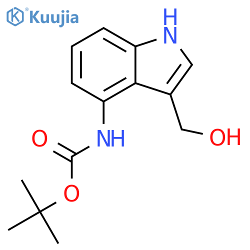 tert-Butyl 3-(hydroxymethyl)-1H-indol-4-ylcarbamate structure