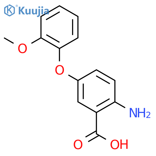 2-amino-5-(2-methoxyphenoxy)benzoic acid structure