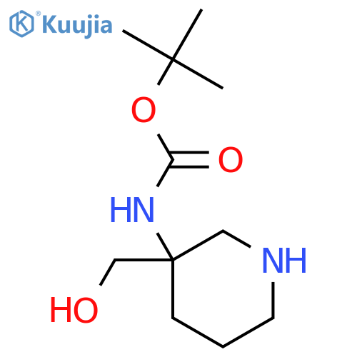 Tert-Butyl (3-(hydroxymethyl)piperidin-3-yl)carbamate structure