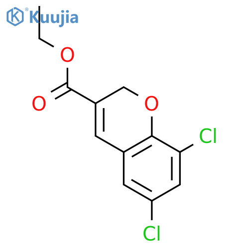 2H-1-Benzopyran-3-carboxylicacid, 6,8-dichloro-, ethyl ester structure