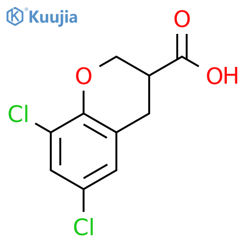 6,8-dichloro-3,4-dihydro-2H-1-benzopyran-3-carboxylic acid structure