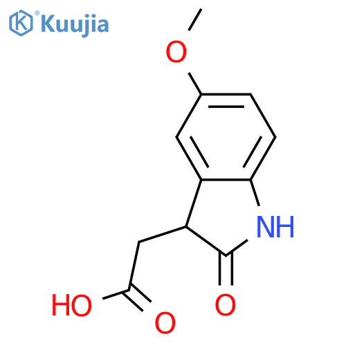 2-(5-Methoxy-2-oxoindolin-3-yl)acetic acid structure