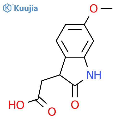 (6-Methoxy-2-oxo-2,3-dihydro-1h-indol-3-yl)-acetic acid structure