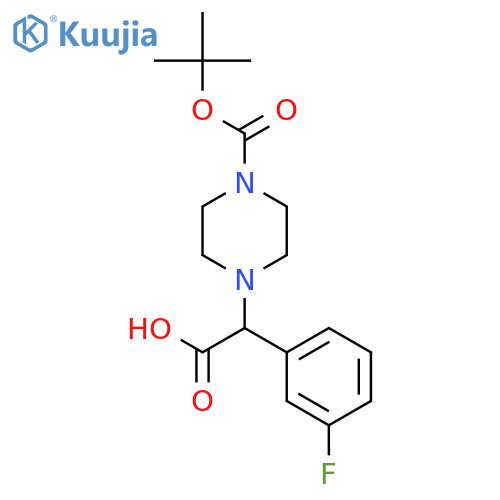 2-(4-Boc-piperazinyl)-2-(3-fluorophenyl)acetic acid structure