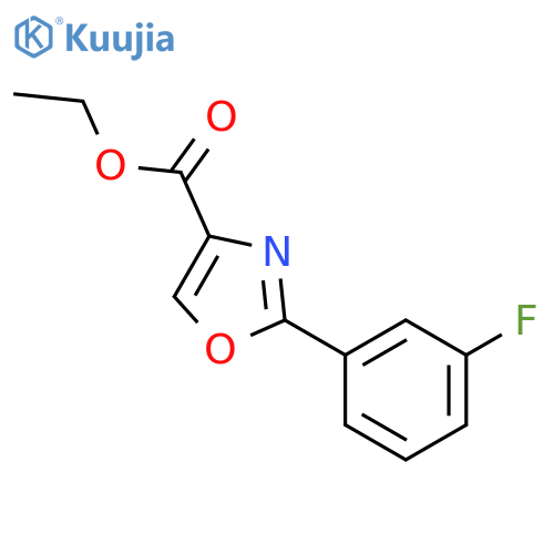 4-Oxazolecarboxylicacid, 2-(3-fluorophenyl)-, ethyl ester structure