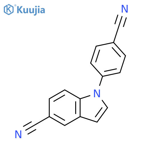 1H-Indole-5-carbonitrile,1-(4-cyanophenyl)- structure