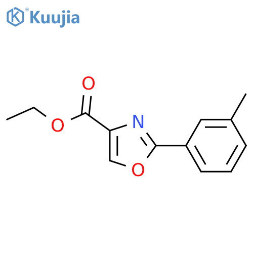 4-Oxazolecarboxylicacid, 2-(3-methylphenyl)-, ethyl ester structure