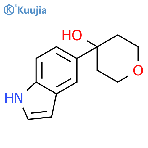 2H-Pyran-4-ol,tetrahydro-4-(1H-indol-5-yl)- structure