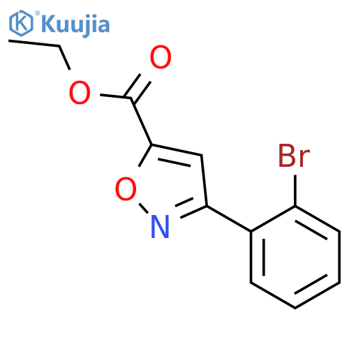 5-Isoxazolecarboxylicacid, 3-(2-bromophenyl)-, ethyl ester structure