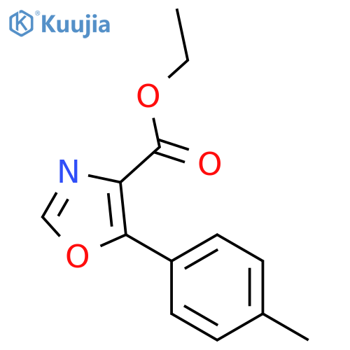 4-Oxazolecarboxylicacid, 5-(4-methylphenyl)-, ethyl ester structure