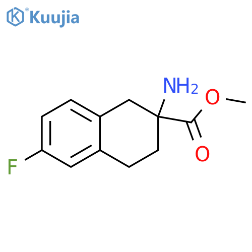 methyl 2-amino-6-fluoro-1,2,3,4-tetrahydronaphthalene-2-carboxylate structure